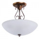 Plafonnier marron country 3 ampoules 40 cm