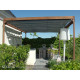Pergola autoportante bois douglas toile anthracite 3 x 2 m 