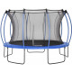Trampoline junior avec protection réversible bleu océan ou citron 366 cm