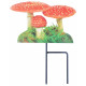 Pique de jardin motif amanite tue-mouches