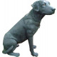 Labrador assis en résine 80 cm - Couleur au choix Noir