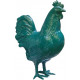 Coq de couleur en résine 38 cm