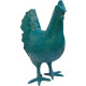 Poule de couleur en résine 38 cm