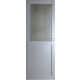 Porte coulissante modèle athena style atelier gris clair h204xl83 + 2 coquilles  - gd menuiseries