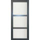 Porte coulissante vitrée en enrobe gris anthracite h204xl83 + 2 coquilles - gd menuiseries