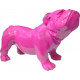 Bouldogue anglais coloré en résine - Couleur au choix Rose