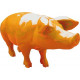 Cochon coloré design en résine - Couleur au choix Orange