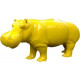 Hippopotame design en résine 173 cm - Couleur au choix Jaune