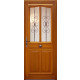 Porte d'entrée bois vitrée, carole, h.200xl.90  p. Droit + poignée et barillet (ref 010403rfp)cotes tableau gd menuiseries