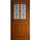 Porte d'entrée bois vitrée, vauban, h.200xl.90  p. Droit + poignée et barillet (ref 010403rfp) cotes tableau gd menuiseries