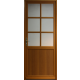 Porte de service bois vitrée naxos, h.200xl.80  p. Droit + poignée et barillet (ref 010403fp)  cotes tableau gd menuiseries