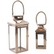 Lanterne en métal cuivré et corde (lot de 2)