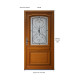 Porte de service bois vitrée naxos, h.215xl.90  p. Droit + poignée et barillet (ref 010403fp)  cotes tableau gd menuiseries 