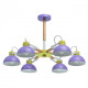 Suspension multicouleur megapolis 6 ampoules 45 cm