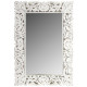 Miroir en manguier patiné blanc