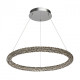 Suspension chromée crystal 1 ampoule 150 cm
