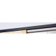 Porte coulissante atelier blanc h204 x l93 + rail alu bandeau noir et 2 coquilles gd menuiseries 