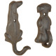 Patère queue de chien en fonte (lot de 2)