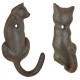 Patère queue de chat en fonte (lot de 2)