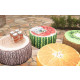 Pouf extérieur avec imprimé déco 