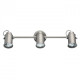 Spot argenté industrial 3 ampoules 15 cm