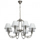 Suspension argentée neoclassic 8 ampoules 96 cm