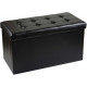 Banc coffre simili cuir couvercle capitonné - Coloris au choix
