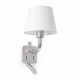 applique murale nickel mat essential 1 ampoule