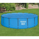 Couverture solaire de piscine ronde 462 cm bleu 