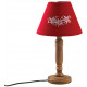 Lampe rouge en bois edelweiss