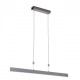 Suspension chromée techno 3 ampoules 118 cm