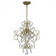 Suspension dorée crystal 3 ampoules 94 cm