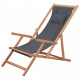 Chaise pliable de plage bois d'eucalyptus solide et tissu - Couleur au choix Gris