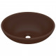 Lavabo ovale de luxe 40x33 cm céramique - Couleur au choix Marron-foncé