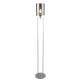 Lampadaire catalina, chrome et verre fumé