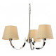 Suspension 3 ampoules fairmont, acier inoxydable, avec abat-jour