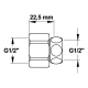 Raccord fou f 1/2xf 1/2 écrou pris - PRESTO - 70174 
