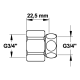 Raccord fou f 3/4xf 3/4 écrou pris. - PRESTO - 70176 