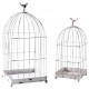 Cages en métal laqué blanc vieilli (lot de 2)