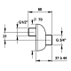 Raccord décalé 21mm-m1/2xm3/4-rosace 70 mm - PRESTO - 70221 