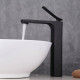 Robinet pour vasque noir mate mono trou style épuré