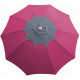Parasol en fibre de verre flower  270 cm - Couleur au choix Framboise-gris