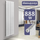 Radiateur chauffage centrale pour salle de bain salon cuisine couloir chambre à coucher panneau simple 180 x 45,2 cm blanc