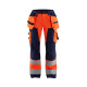 Pantalon artisan haute-visibilité avec poches flottantes femme 71561811 - Couleur et taille au choix Orange fluo-marine
