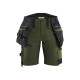 Short artisan stretch STRIKER femme 71751149 - Couleur et taille au choix Vert forêt/Noir