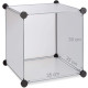 Étagère cubes rangement plastique 14 casiers 180 cm - Couleur au choix Transparent