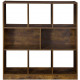 Armoire étagère bibliothèque meuble de rangement 8 casiers bois foncé 