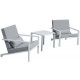 Salon de jardin détente en aluminium fun
