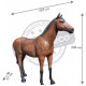 Cheval brun en résine 225 cm 
