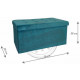 Banc coffre effet velours capitonné 